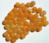 50 8mm Butterscotch Marble Round Glass Beads